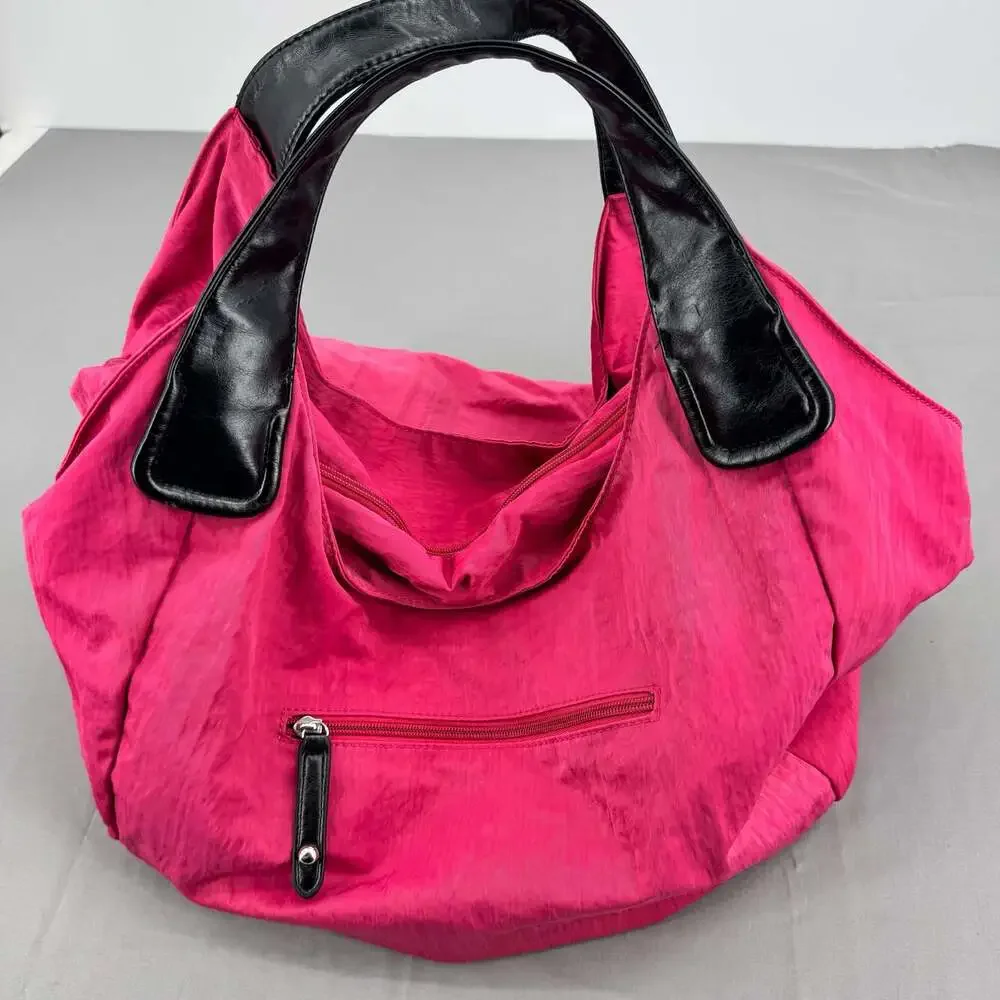 Hobo International Magenta Pink Nylon Extra Large Shoulder Bag